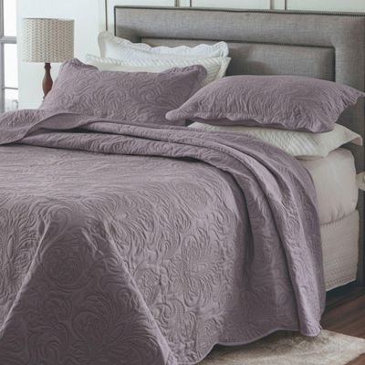 Cobre Leito Colcha Casal Queen Pratika Dupla Face 03 Peças - Lavanda - 100% Poliéster