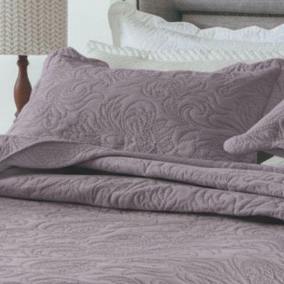 Cobre Leito Colcha Casal Queen Pratika Dupla Face 03 Peças - Lavanda - 100% Poliéster
