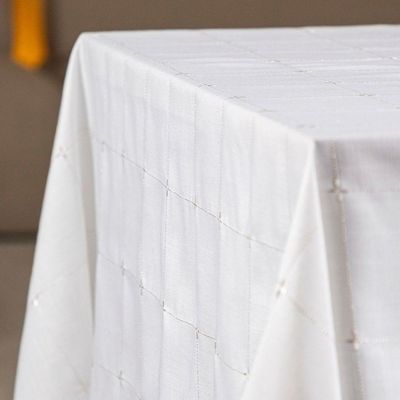 Toalha De Mesa Copa E Cia Unité Sirius Branco - 10 Lugares Retangular 180 X 320 Cm