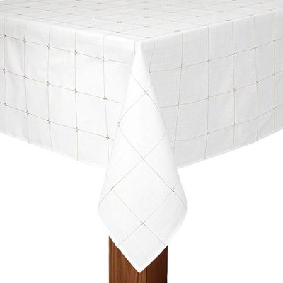 Toalha De Mesa Copa E Cia Unité Sirius Branco - 10 Lugares Retangular 180 X 320 Cm