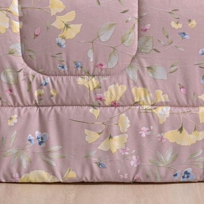Edredom 2,60m X 2,40m + Jogo De Cama Bouti Estampado King 06 Peças 100% Poliéster - Lavanda