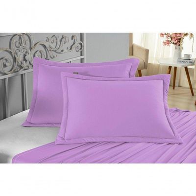 Porta Travesseiro Matelado Nobre 1 Peça Malha 100% Algodão - Lilás