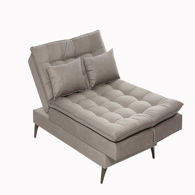Sofá Cama Mult 3 Em Um Sofá, Cama E Chaise Linho Bege Creme