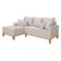 Sofá Living Beny Com Chaise Para Sala De Estar Confortável Império Cru 184