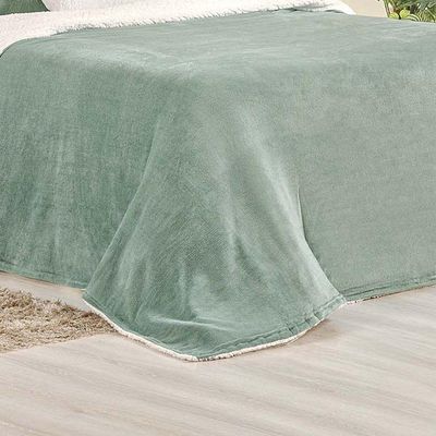 Cobertor Canada King Size 1 Peça Dupla Face Fleece E Sherpa 100% Poliéster - Fendi