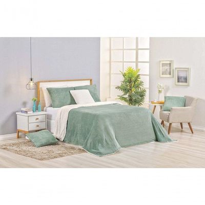 Cobertor Canada King Size 1 Peça Dupla Face Fleece E Sherpa 100% Poliéster - Fendi
