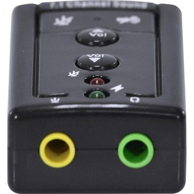 Adaptador Placa De Som Usb 7.1 Canais Virtual