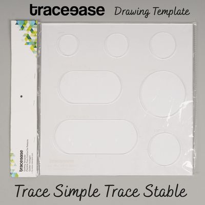 Traceease 1 Peça Moldes Inserção Quadrada Formas Círculo e Oval 28 cm x 28 cm Costura DIY, Colcha/Aplicação e Patchwork 0,3 cm - IBA Crafts Amarelo