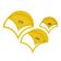 Conjunto de 3 Estênceis de Molde Concha 7,6/10,2/12,7 cm para Costura DIY, Colcha e Patchwork - 2M - Traceease Amarelo
