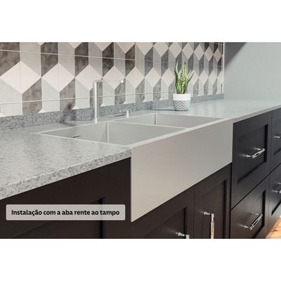 CUBA TRAMONTINA SOBREPOR DESIGN COLLECTION INOX QUADRUM FARM 74X45,5X22 93946/103