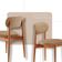 Conjunto 2 Cadeiras De Jantar Ballare Soft Moderna Mobília Linho Palha / Imbuia Nat