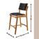 Conjunto Mesa Bistrô Ballare Tampo Redondo E 4 Banquetas Eva Linho Preto/imbuia Nat/cinam. Imbuia