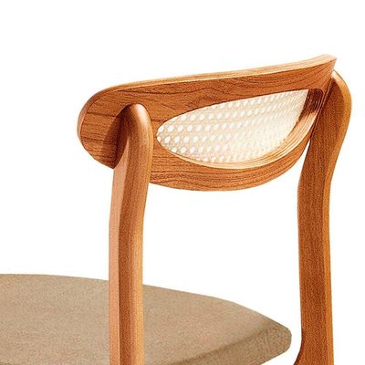 Conjunto 2 Cadeira De Jantar Noronha Premium Moderna Mobília Turim 07 / Imbuia Nat.