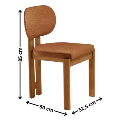 Mesa Portugal Tampo Laminado Barril 6 Cadeiras Nala Mobília Star Caramelo/imbuia Nat/cinam Imbuia