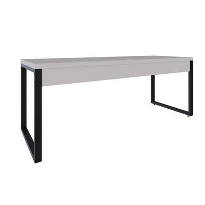 Mesa Presidente 190x70x75cm Yon - Off White-est.preta Off White-est.preta