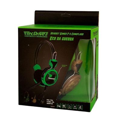 Headset Gamer Tecdrive Com Fio F-5