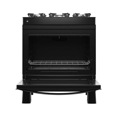 Fogão 5 Bocas A Gás Premium Glass Realce CR230 Preto Bivolt