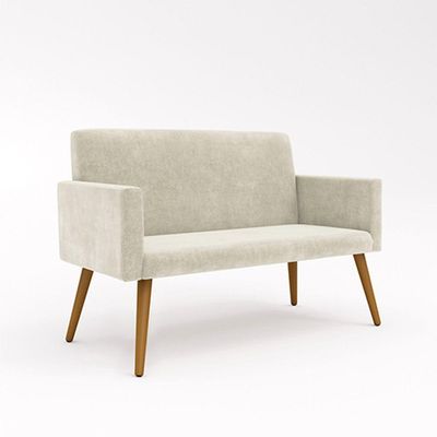 Sofá Namoradeira 2 Lugares - Balaqui Decor Bege