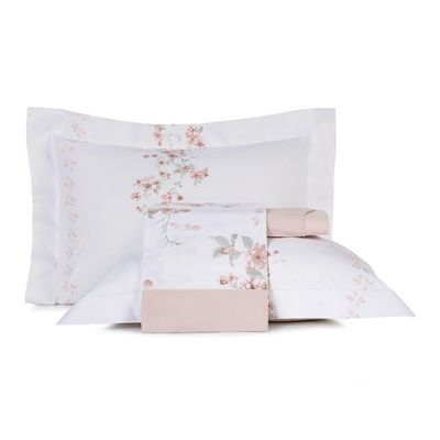 Jogo De Cama King 4 Peças Altenburg Algodão Lux 200 Fios Liliflora