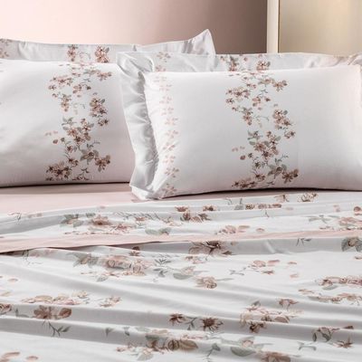 Jogo De Cama King 4 Peças Altenburg Algodão Lux 200 Fios Liliflora