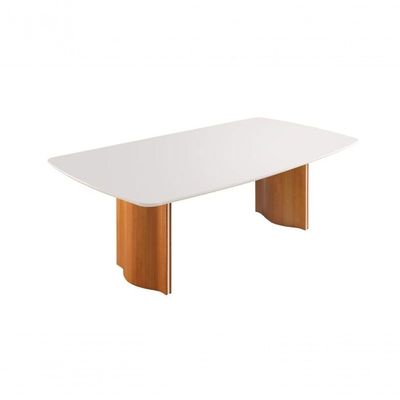 Mesa De Jantar Laminada Com Vidro 2,0x1,0m River Requinte