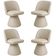 Kit 04 Cadeiras De Jantar Base Giratória Liz Corano Off White - Nexta Casa