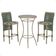 Mesa Bistrô E 2 Banquetas Roma Fendi Corda Estofado 5 Trama Verde