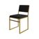 Kit 4 Cadeiras Isa Industrial Veludo Base Dourado Para Mesa Sala Cozinha Decor Home - Dourado-preto