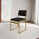 Kit 4 Cadeiras Isa Industrial Veludo Base Dourado Para Mesa Sala Cozinha Decor Home - Dourado-preto
