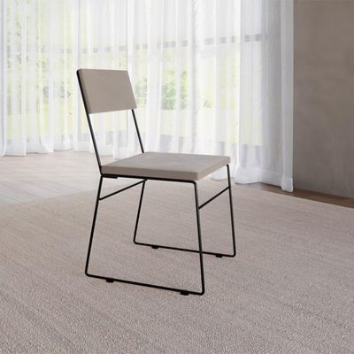 Kit 4 Cadeiras De Jantar Málaga Veludo Bege Para Mesa Sala Cozinha Conforto E Decoração Home - Bege