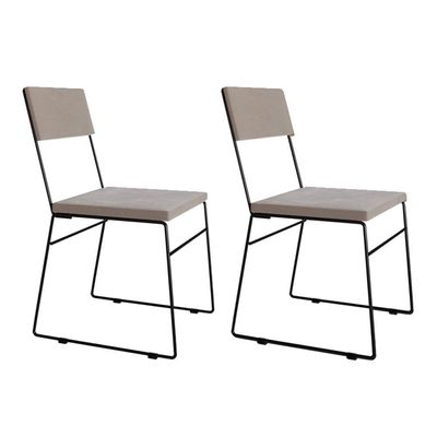 Kit 4 Cadeiras De Jantar Málaga Veludo Bege Para Mesa Sala Cozinha Conforto E Decoração Home - Bege