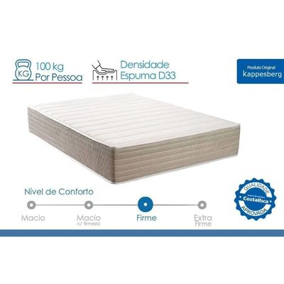 Cama Box Baú Novo + Colchão D33 Kappesberg Anatômico Carmine + Base Crc Corano Clean