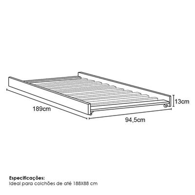 Cama De Solteiro Madeira Maciça Com Cama Auxiliar 706x715la Mell Acetinado Marjori Mel Acetinado