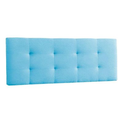 Canto Alemão Recamier Bau + Painel Madri 160cm Suede Azul Turquesa - Inova Decor