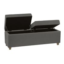 Canto Alemão Recamier Bau + Painel Madri 140cm Suede Cinza - Inova Decor