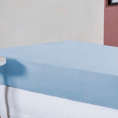 Lençol Com Elástico Solteirão Nobre 1 Peça 30cm De Altura Malha 100% Algodão - Azul-bebê