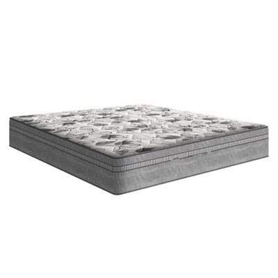 Cama Box Baú King 193 Bipartido Tecido Sintético Branco Com Colchão De Molas Ensacadas Evolution - Probel - 72x128x188