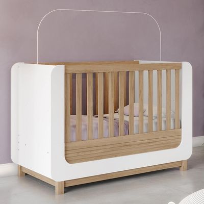 Berço Americano Mini Cama Aconchego Branco-jequitibá Com Colchão Supreme - Móveis Henn