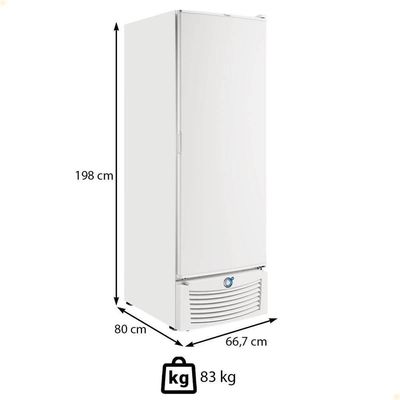 Freezer Vertical Fricon Tripla Ação 569 Litros Estatico Branco Porta Cega Vcet569 220V