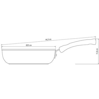 Frigideira Funda Tramontina Mônaco Induction Alumínio Revestimento Anti Starflon 24cm 2,7l 28703024