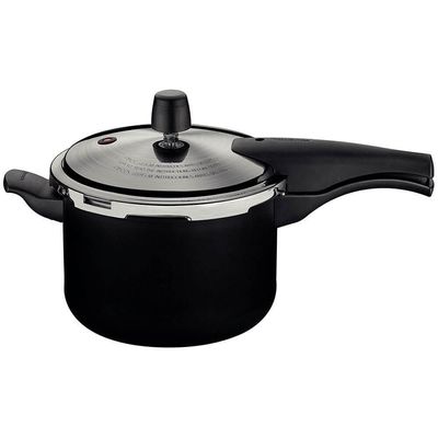 Panela De Pressão Tramontina Vancouver Effect Revestimento Antiaderente Starflon Max Preto 20cm 4,5l
