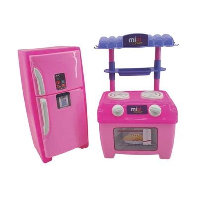 Geladeira E Fogão Porta Abre Brinquedo Cozinha Infantil