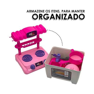 Geladeira E Fogão Porta Abre Brinquedo Cozinha Infantil