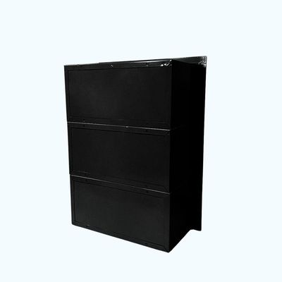 Caixa De Correios Cinza E Preta 3 Módulos Tamanho 15x25x36cm Aço Preto