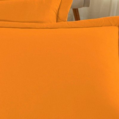 Porta Travesseiro Matelado Nobre 1 Peça Malha 100% Algodão - Laranja
