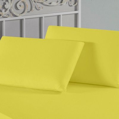 Fronha Nobre 1 Peça 50cm X 70cm Malha 100% Algodão - Amarelo