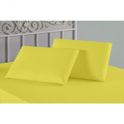 Fronha Nobre 1 Peça 50cm X 70cm Malha 100% Algodão - Amarelo
