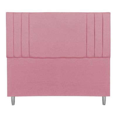Cabeceira Solteiro 0,90m Viena Suede Rosa Dal Poz Estofados