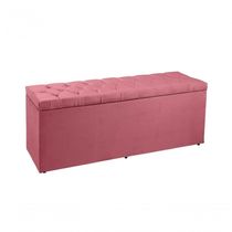 Recamier Baú 1,60m Madrid Suede Rosa