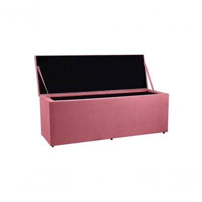 Recamier Baú 1,60m Madrid Suede Rosa